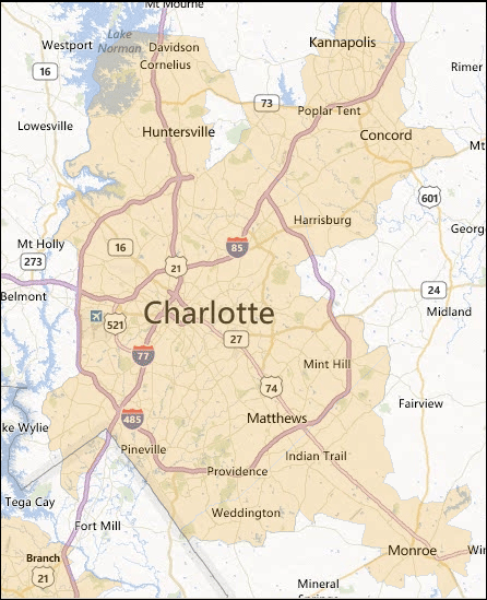 Charlotte USDA Map – USDA Homes for Sale