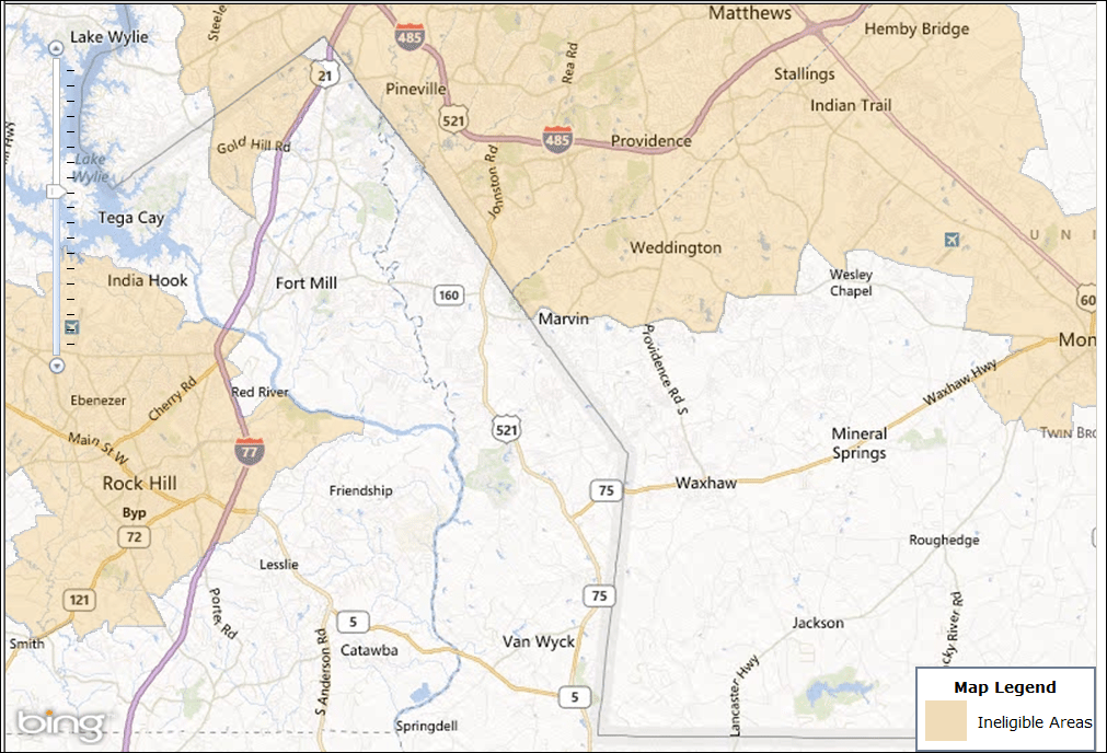 Charlotte South USDA Map – USDA Homes for Sale