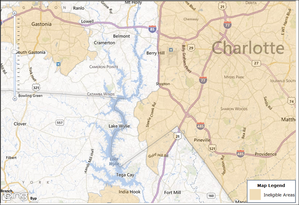 Charlotte Southwest USDA Map – USDA Homes for Sale