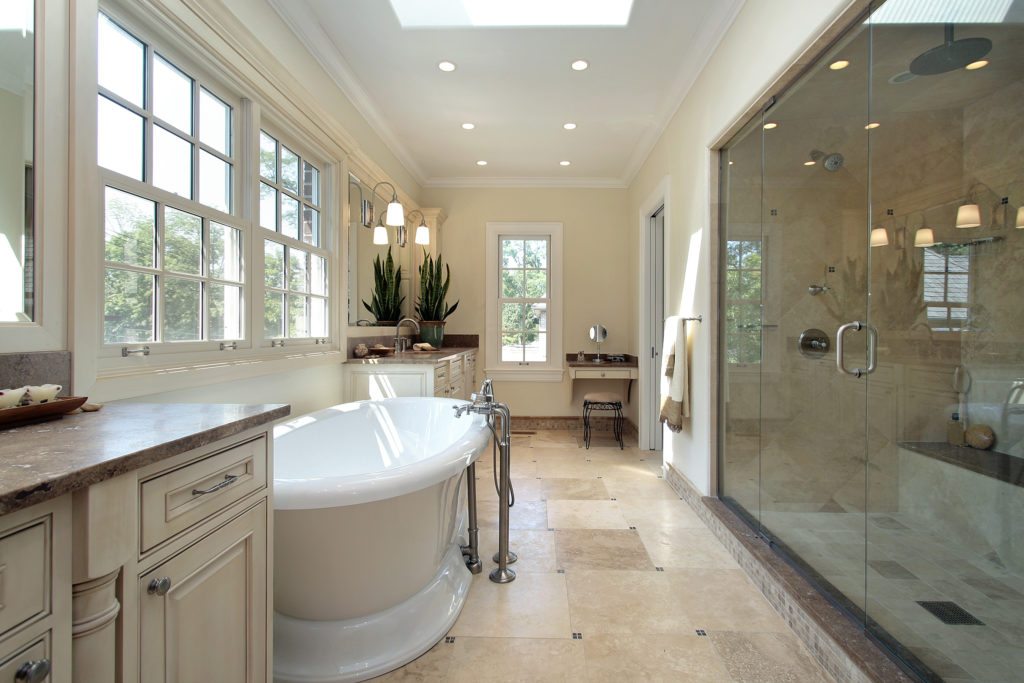 3 luxury bathroom flooring options - charlotte homes for sale